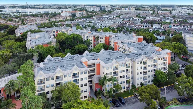 an aerial view of multiple house