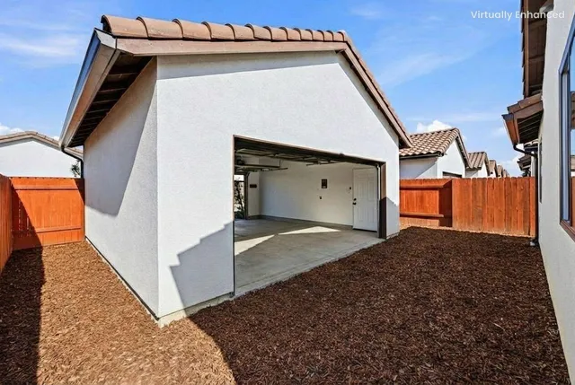 a view of a garage