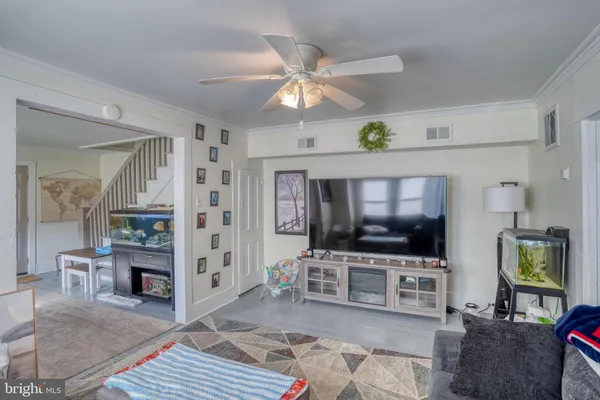 a bedroom with a bed and furniture