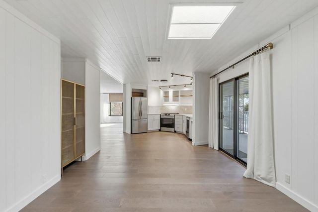 an empty room with closet