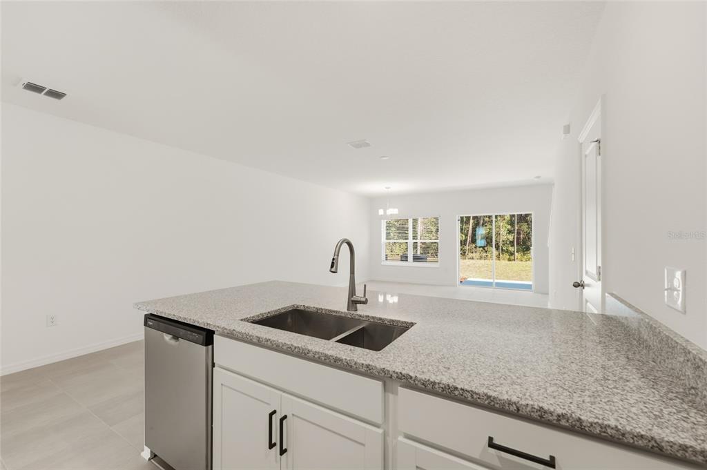 2770 Raindrop Run Street Clermont, FL 34714 - Photo 5 of 28 a kitchen with granite countertop a sink and a window