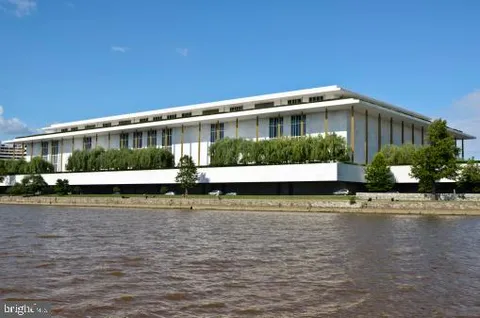 a view of a large lake with a big yard