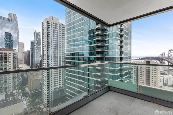 a view of a city and ocean view