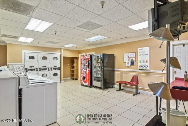 a room with gym equipment