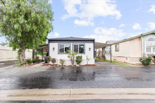 a view of a house with a patio