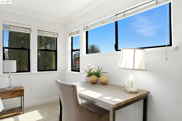 a view of table and chair in a room
