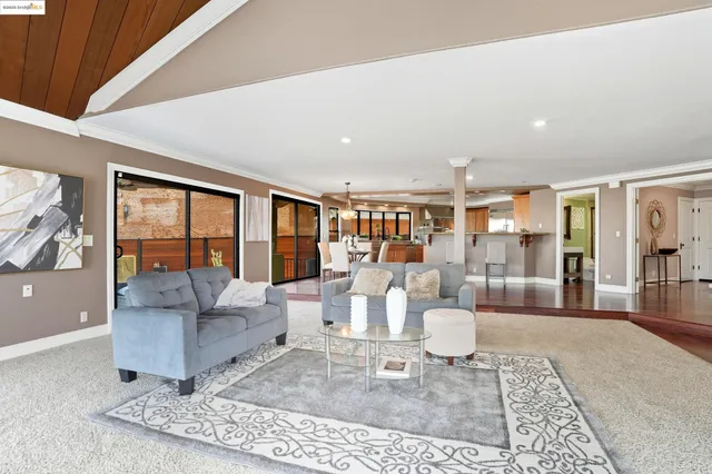 a living room with a couch and a coffee table