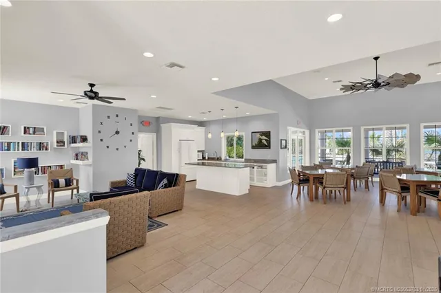 a view of a lake with houses