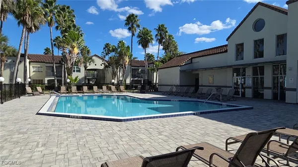 a view of outdoor space yard swimming pool and patio