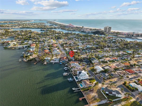 an aerial view of multiple house