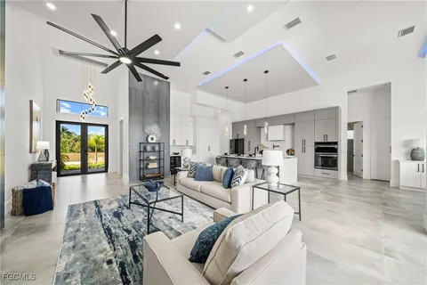 a view of a lake with outdoor space