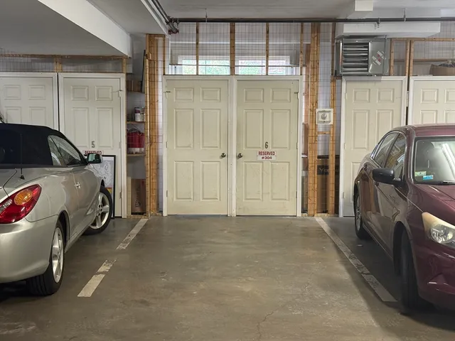 a view of a car garage