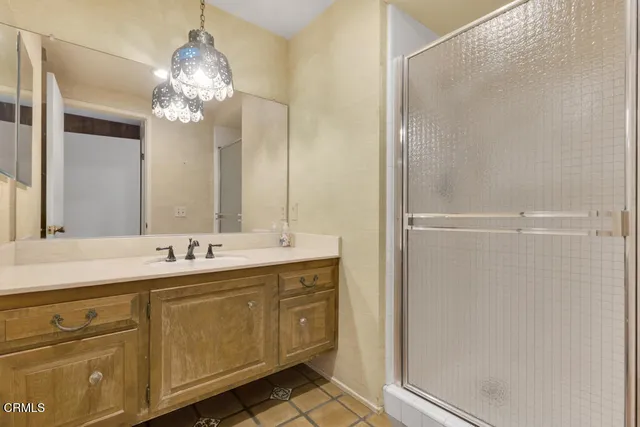 a view of a room with large window