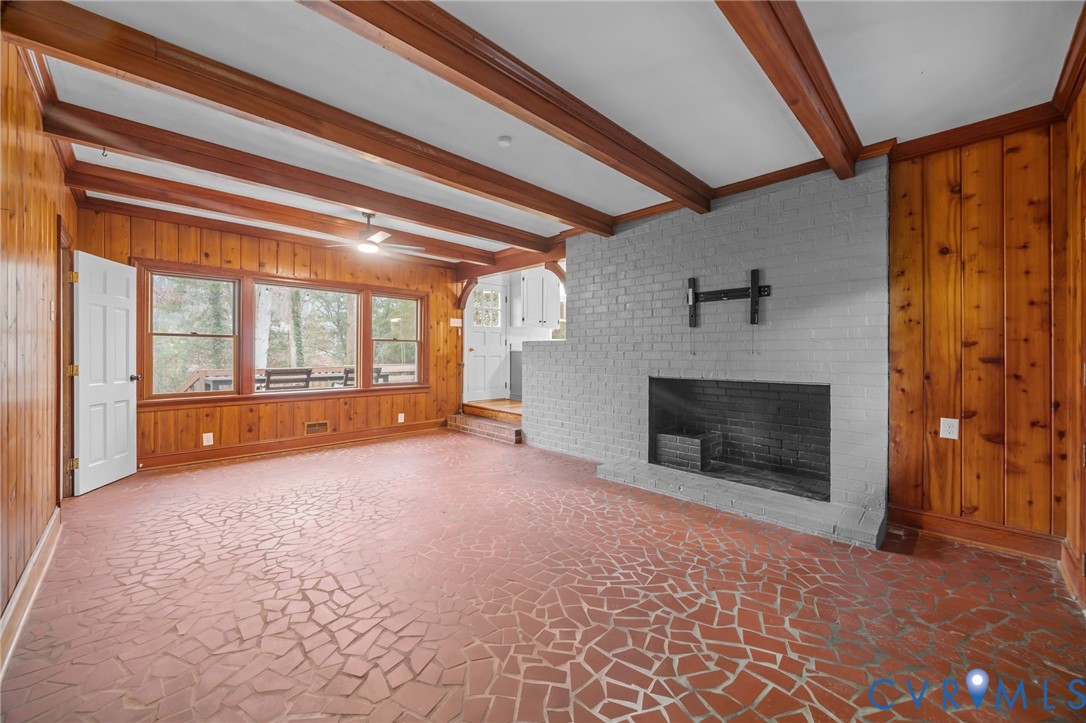 4717 Southmoor Road North Chesterfield, VA 23234 - Photo 21 of 50 a view of an empty room with a fireplace and a window