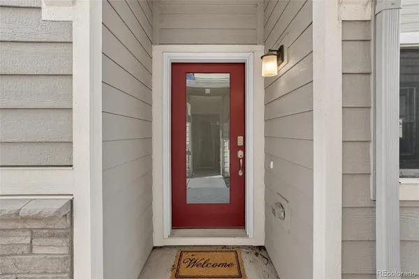 a view of a door of the house