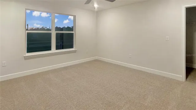 an empty room with a window