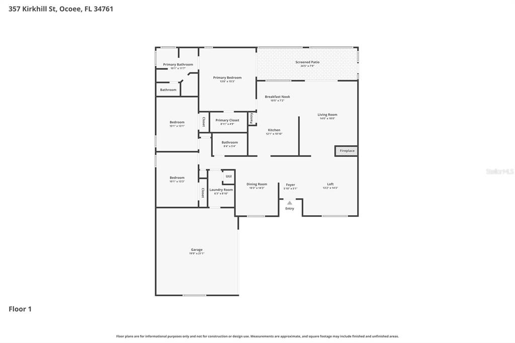 357 Kirkhill Street Ocoee, FL 34761 - Photo 33 of 36 a picture of a floor plan