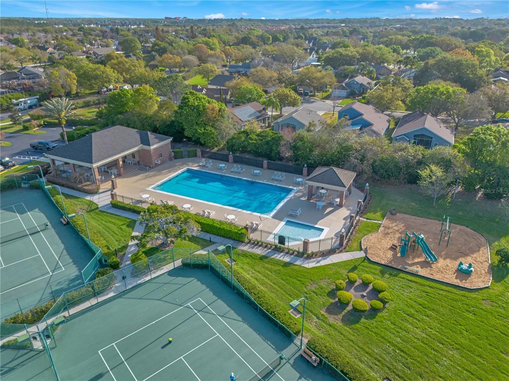 357 Kirkhill Street Ocoee, FL 34761 - Photo 36 of 36 an aerial view of a house with a garden