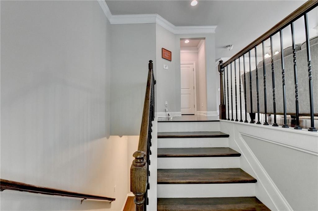4158 Butler Drive Atlanta, GA 30341 - Photo 6 of 65 a view of entryway with wooden floor and stairs
