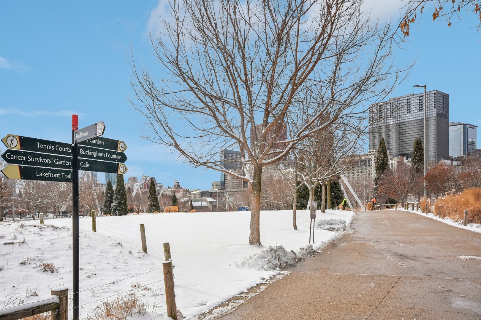 360 East Randolph Street, Unit 1102 Chicago, IL 60601 - Photo 26 of 27 a view of street with snow on the road