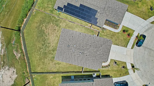 aerial view of a house
