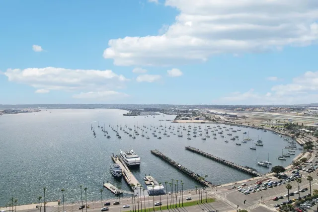 a front view of a building and a street