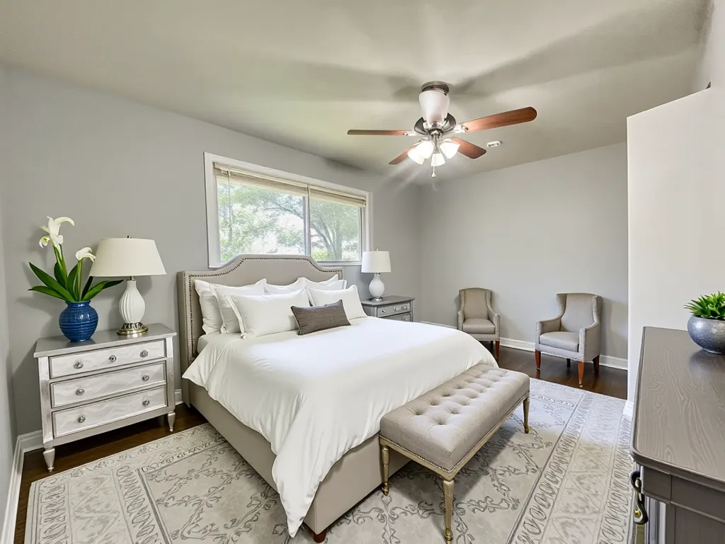 3324 Laurel Lane Hazel Crest, IL 60429 - Photo 10 of 26 a bedroom with a bed and a couch