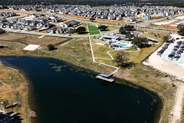 a view of a lake with a mountain