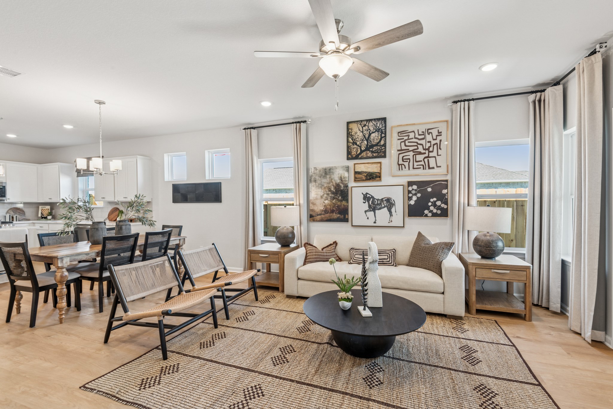 33006 School Hl Road Fulshear, TX 77441 - Photo 6 of 20 The Kettering II- Family Room. Staged model home shown for illustration only; actual features, colors, and upgrades may vary.