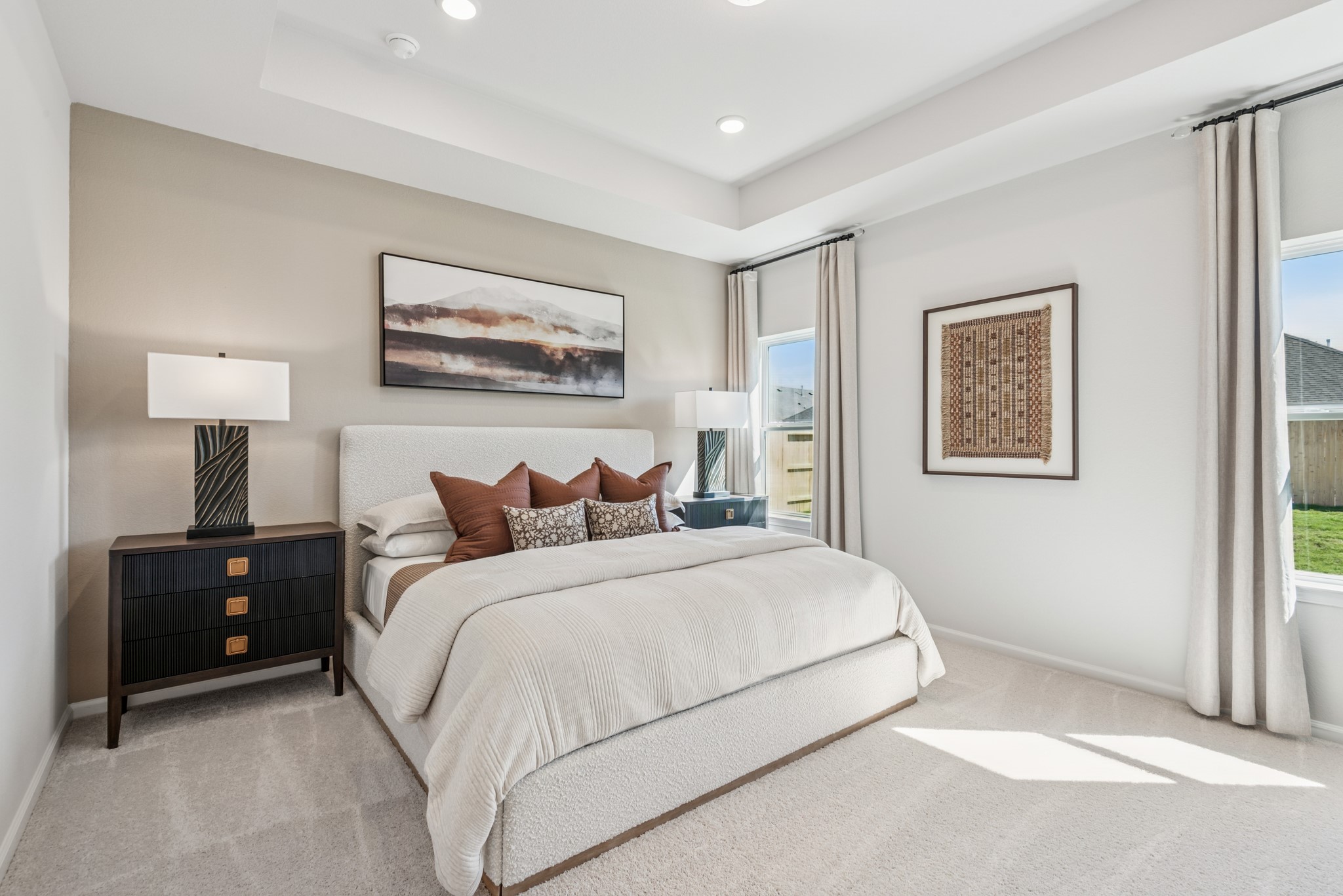 33006 School Hl Road Fulshear, TX 77441 - Photo 8 of 20 The Kettering II- Primary Bedroom Suite with Tray Ceiling. Staged model home shown for illustration only; actual features, colors, and upgrades may vary.