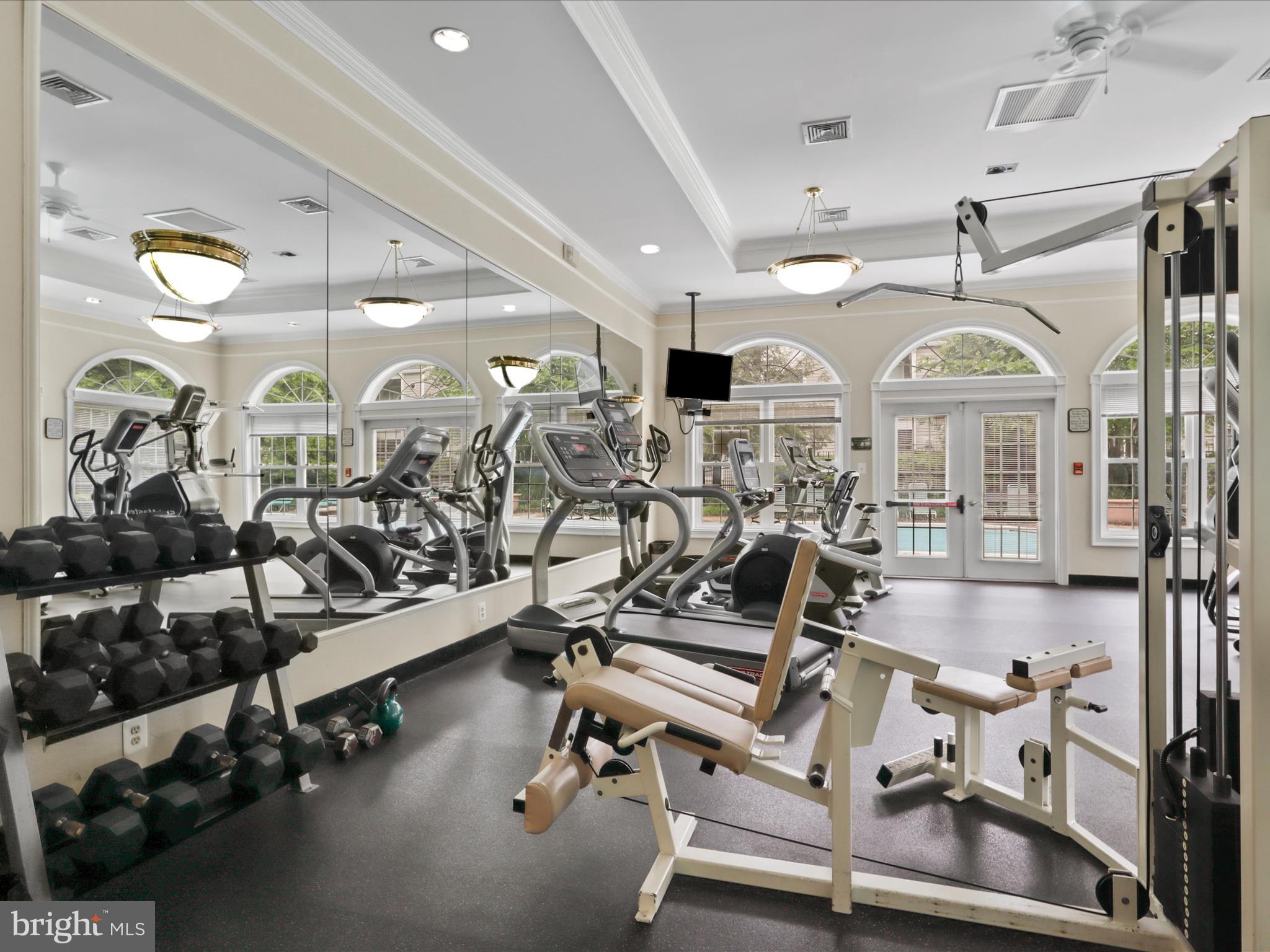 4574 Superior Square Fairfax, VA 22033 - Photo 28 of 44 a view of a room with gym equipment