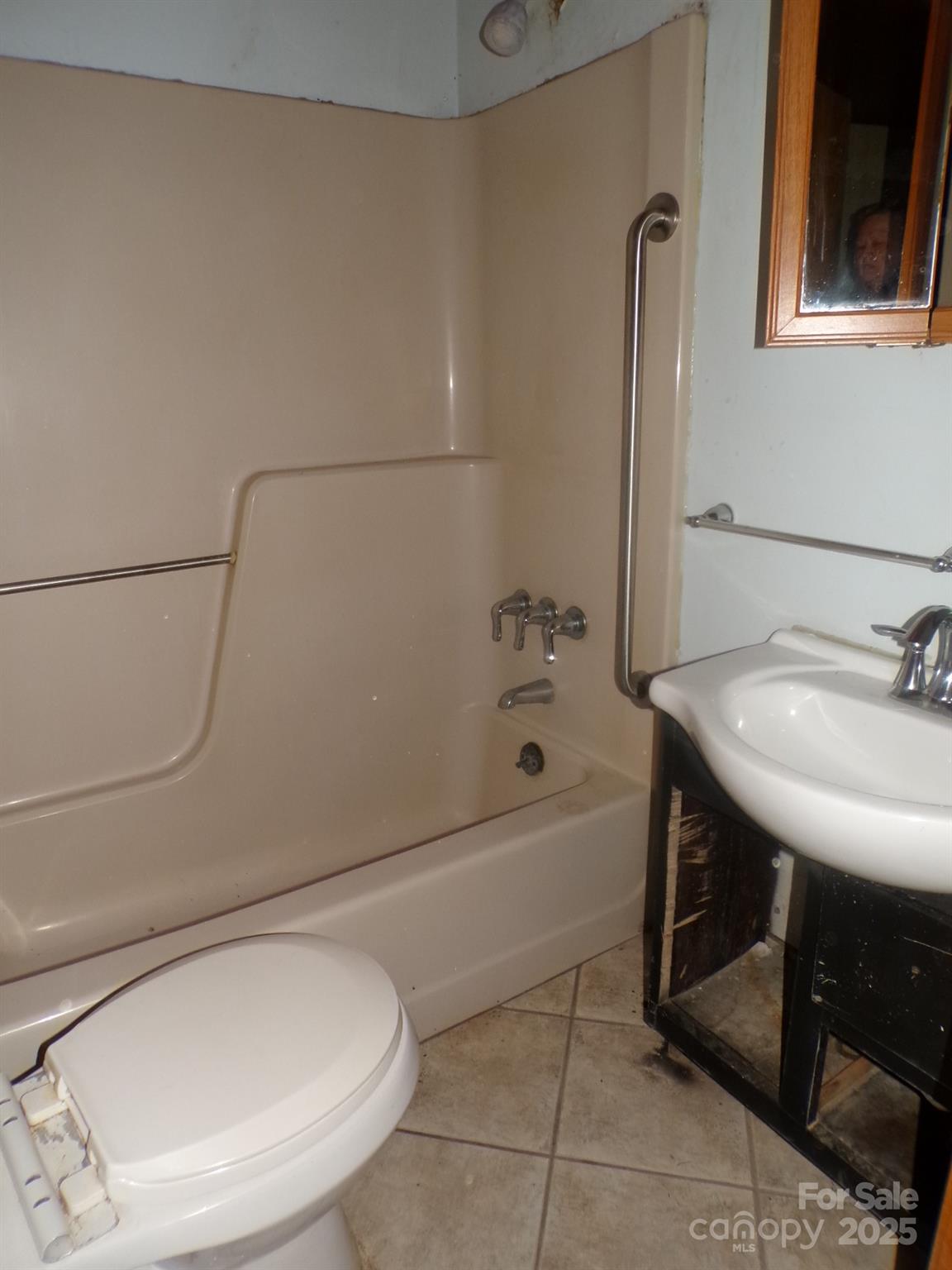 620 Hutch Mountain Road Fletcher, NC 28732 - Photo 14 of 22 a bathroom with a sink and a mirror