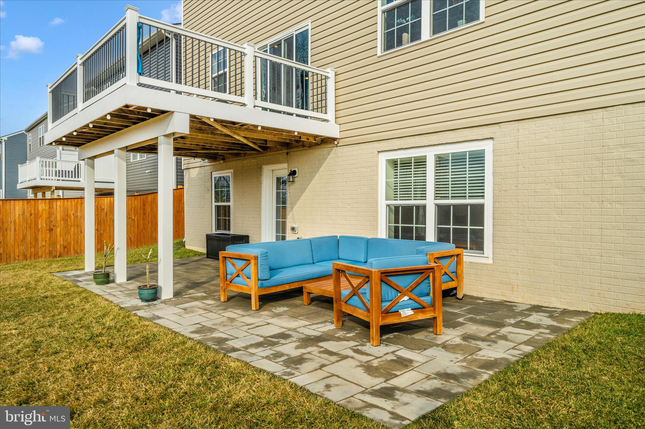 2086 Pomona Way Frederick, MD 21702 - Photo 46 of 77 a blue bench sitting in front of a house