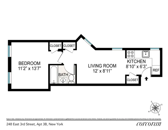$415,000 | 248 East 3rd Street, Unit 3B | East Village