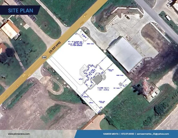 an aerial view of a backyard