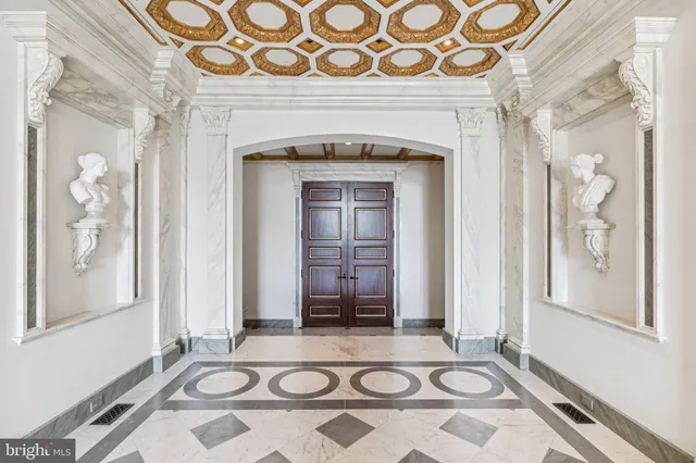 a view of a entryway door front of a house