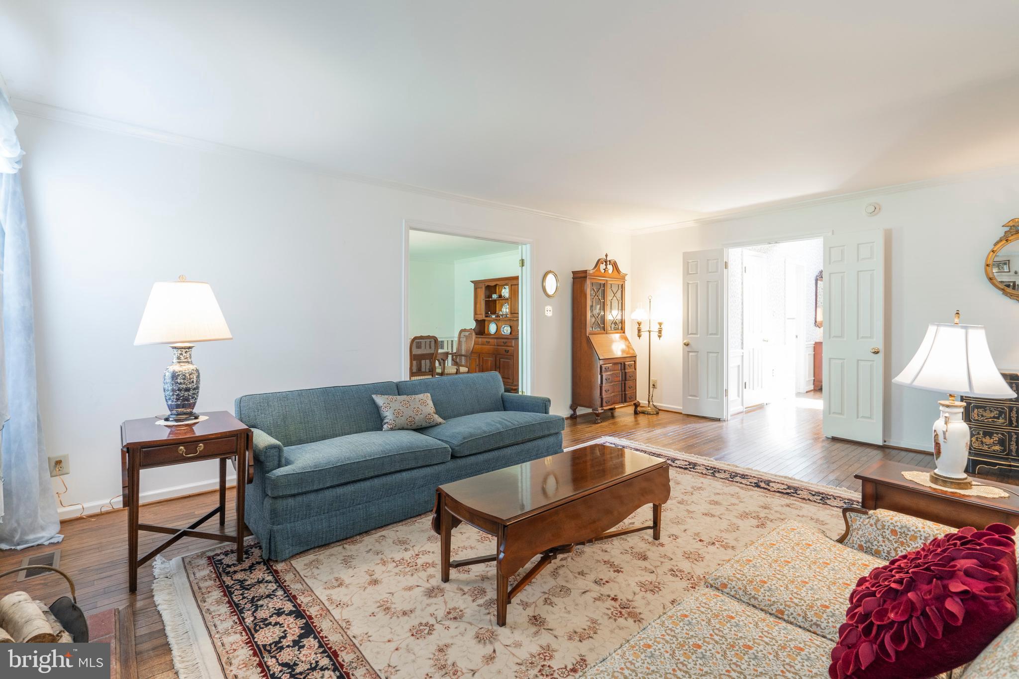 14 Highfield Lane Wayne, PA 19087 - Photo 11 of 42 Large Living Room with Wood Burning Fireplace