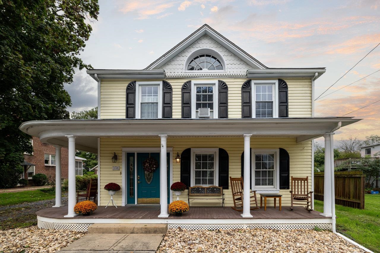 front view of a house with a porch