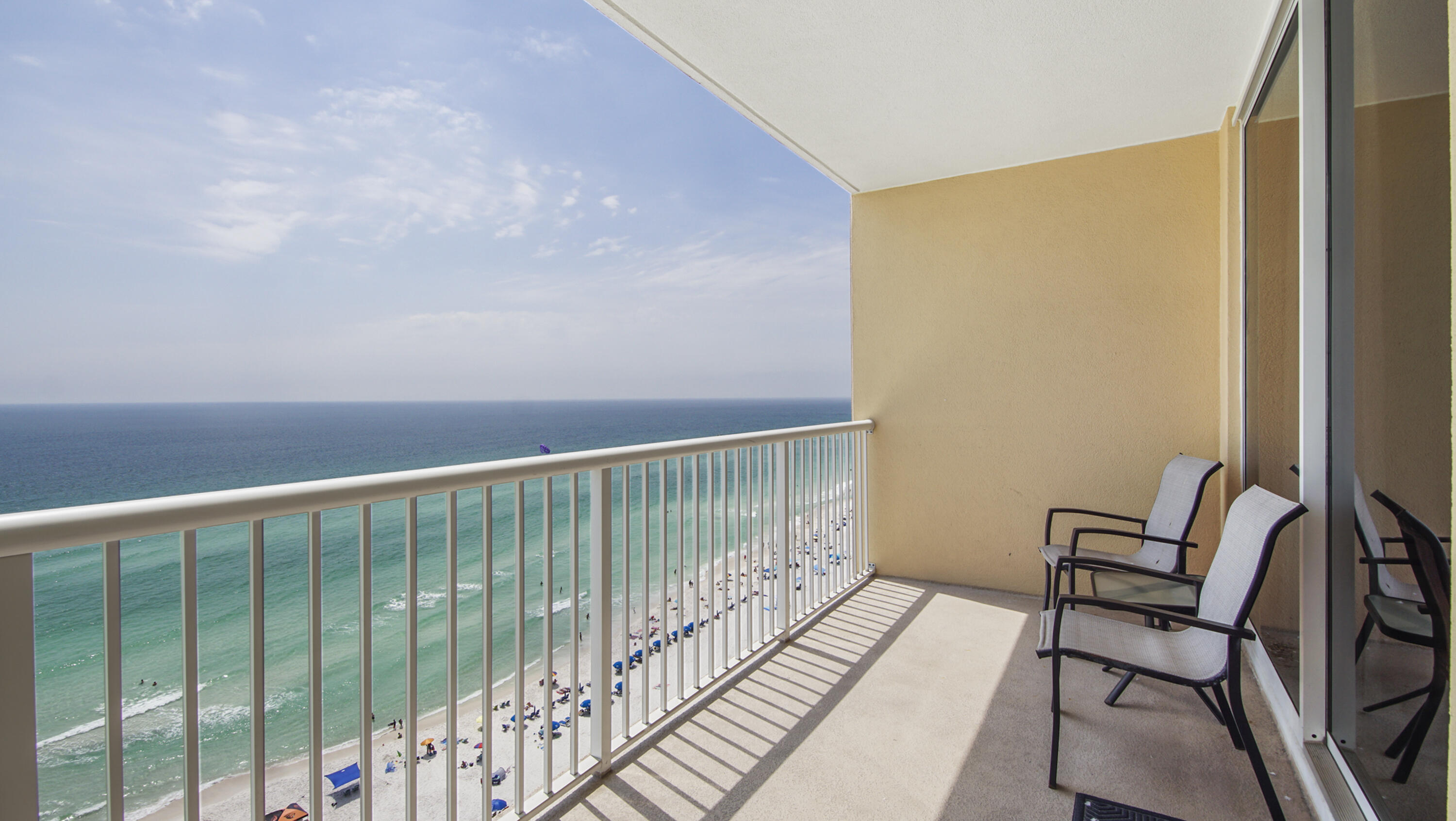 10811 Front Beach Road, Unit 1405 Panama City Beach, FL 32408 - Photo 2 of 76 a view of a balcony with wooden floor