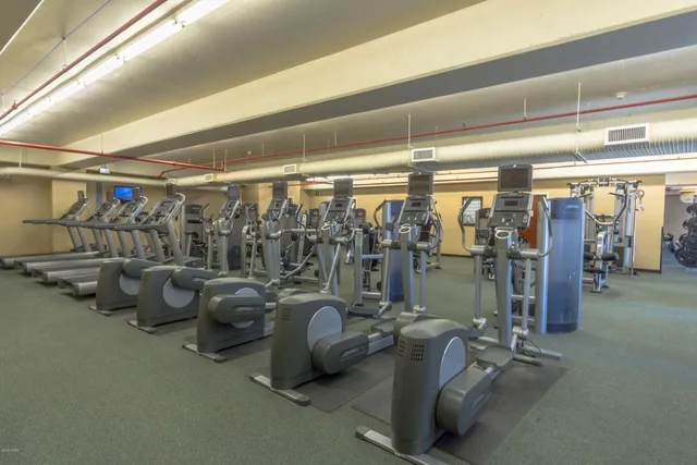 a view of a multi story building