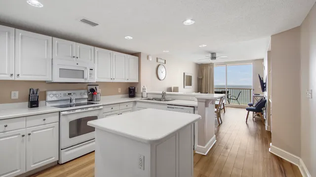 a balcony with an ocean view