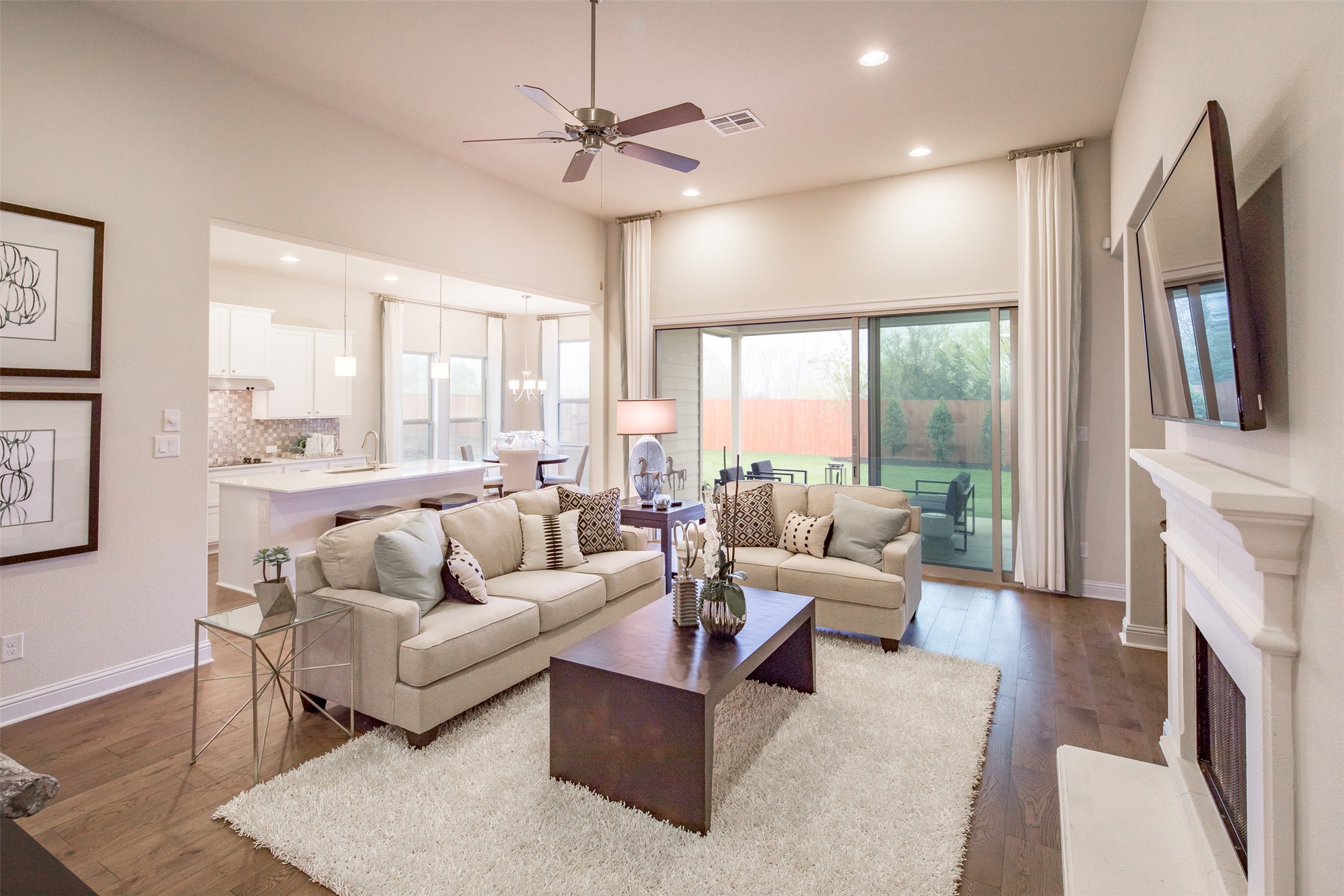 1229 Terrace View Drive Georgetown, TX 78628 - Photo 13 of 17 An inviting open-concept living area flows seamlessly into the kitchen and dining space, highlighted by abundant natural light.