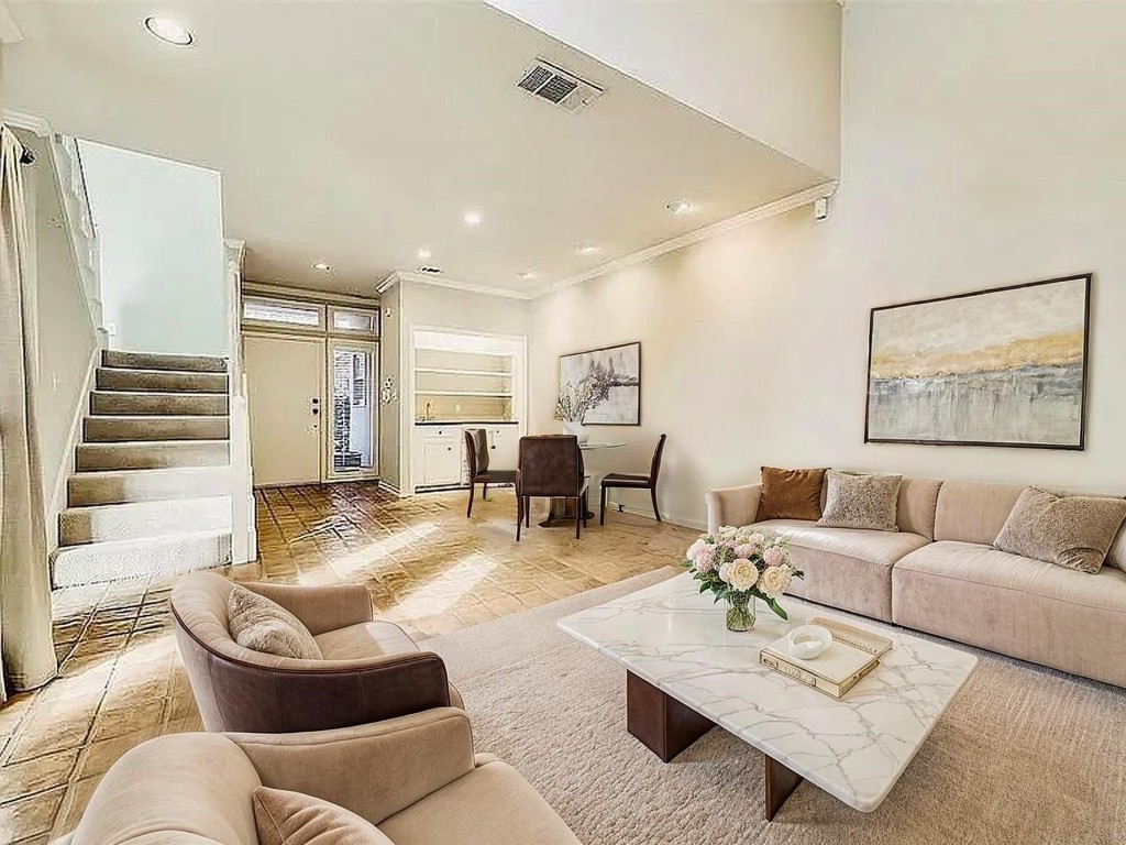 4518 Glenwick Lane Dallas, TX 75205 - Photo 2 of 14 a living room with furniture and wooden floor