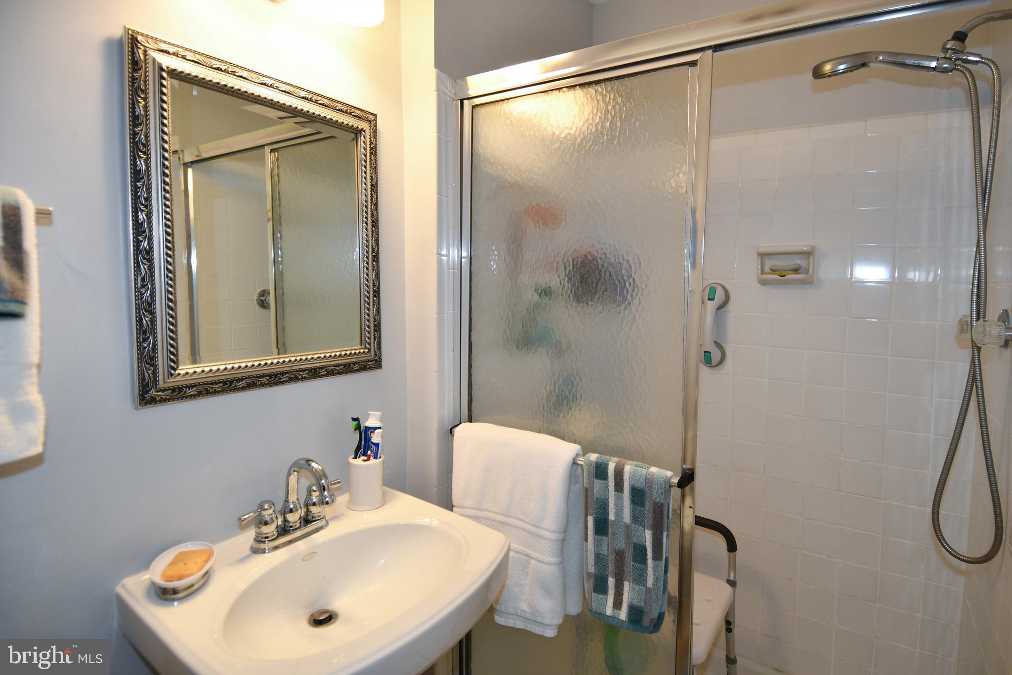 61 Oak Shade Road Gaithersburg, MD 20878 - Photo 41 of 42 a bathroom with a sink and mirror