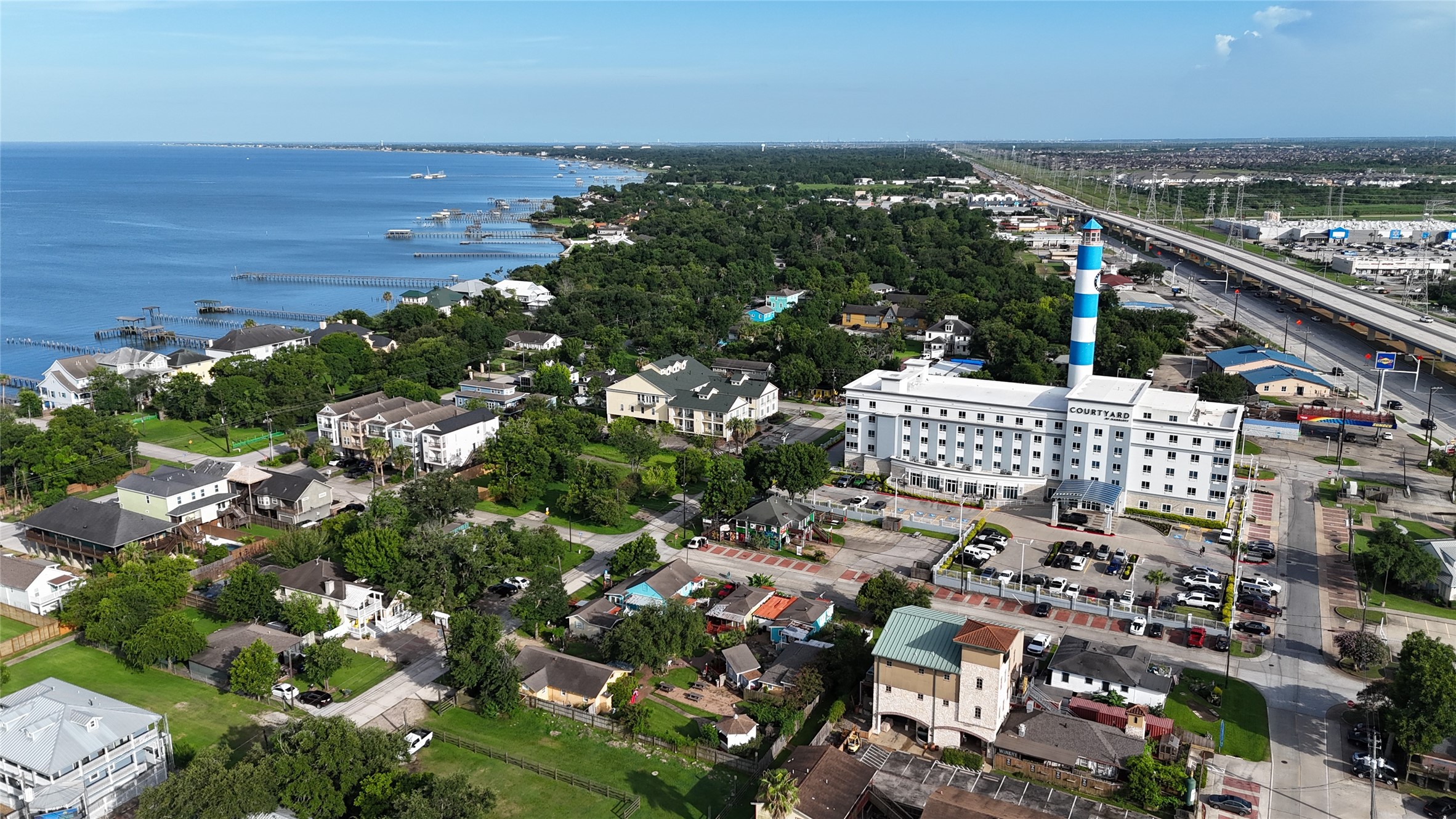 507 8th Street Kemah, TX 77565 - Photo 42 of 50 a city view with tall buildings