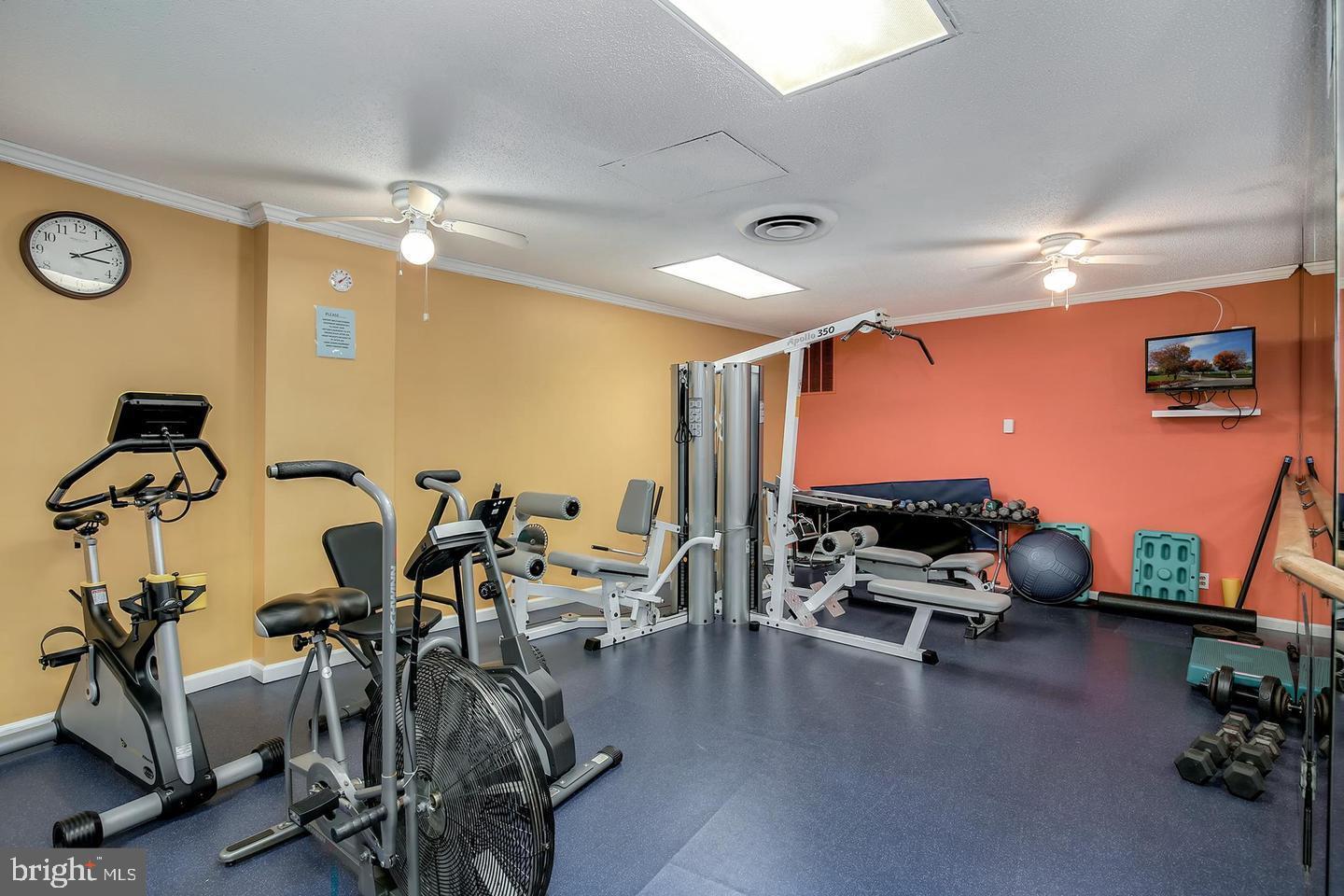 9039 Sligo Creek Parkway, Unit 205 Silver Spring, MD 20901 - Photo 19 of 28 a view of a room with gym equipment