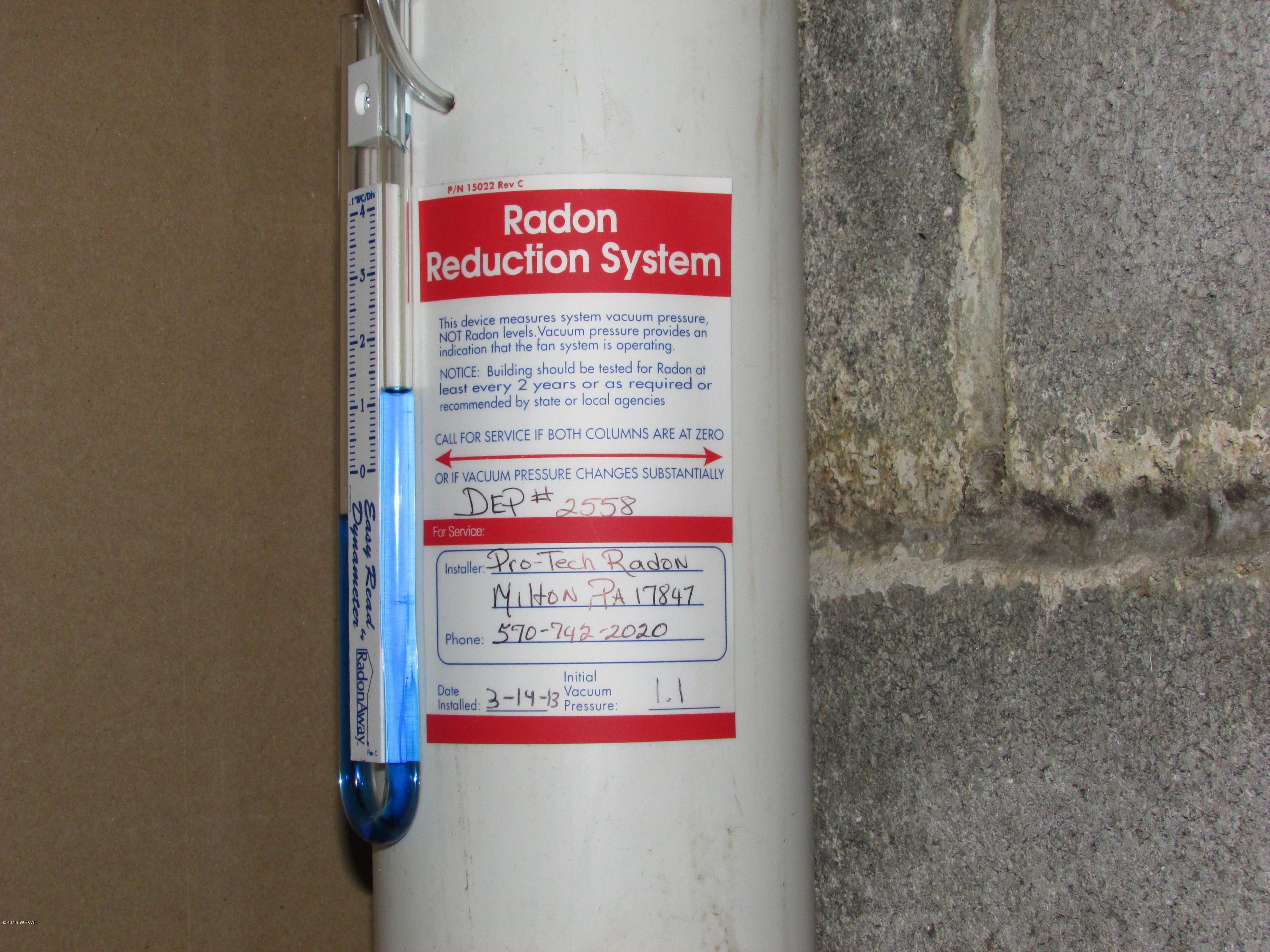 4345 Rabbittown Road Muncy, PA 17756 - Photo 40 of 46 radon mitigation system