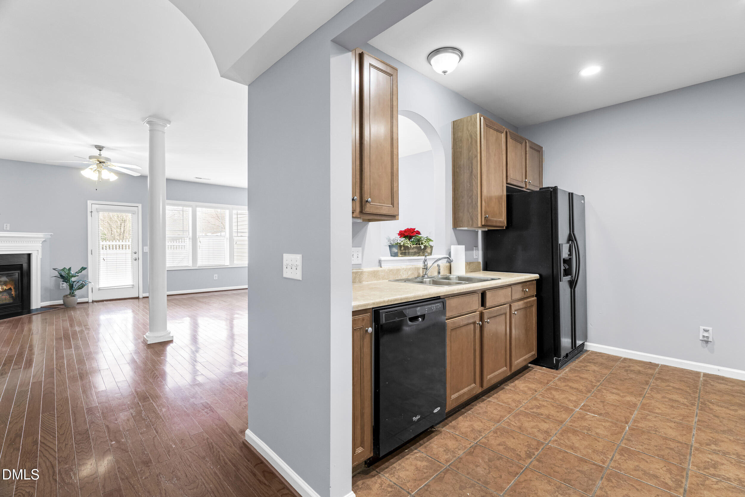 2636 Asher View Court Raleigh, NC 27606 - Photo 6 of 35 a kitchen with stainless steel appliances granite countertop a refrigerator and a sink