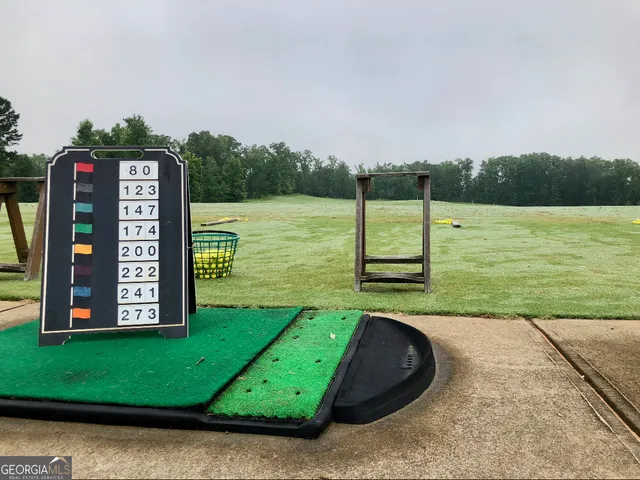 a view of a park with welcome board