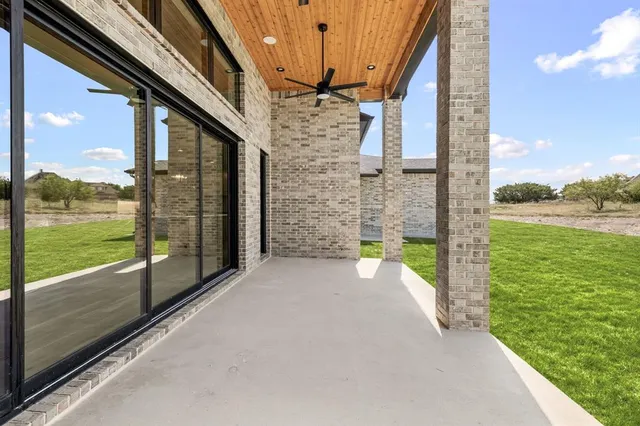 a view of a balcony with an ocean view